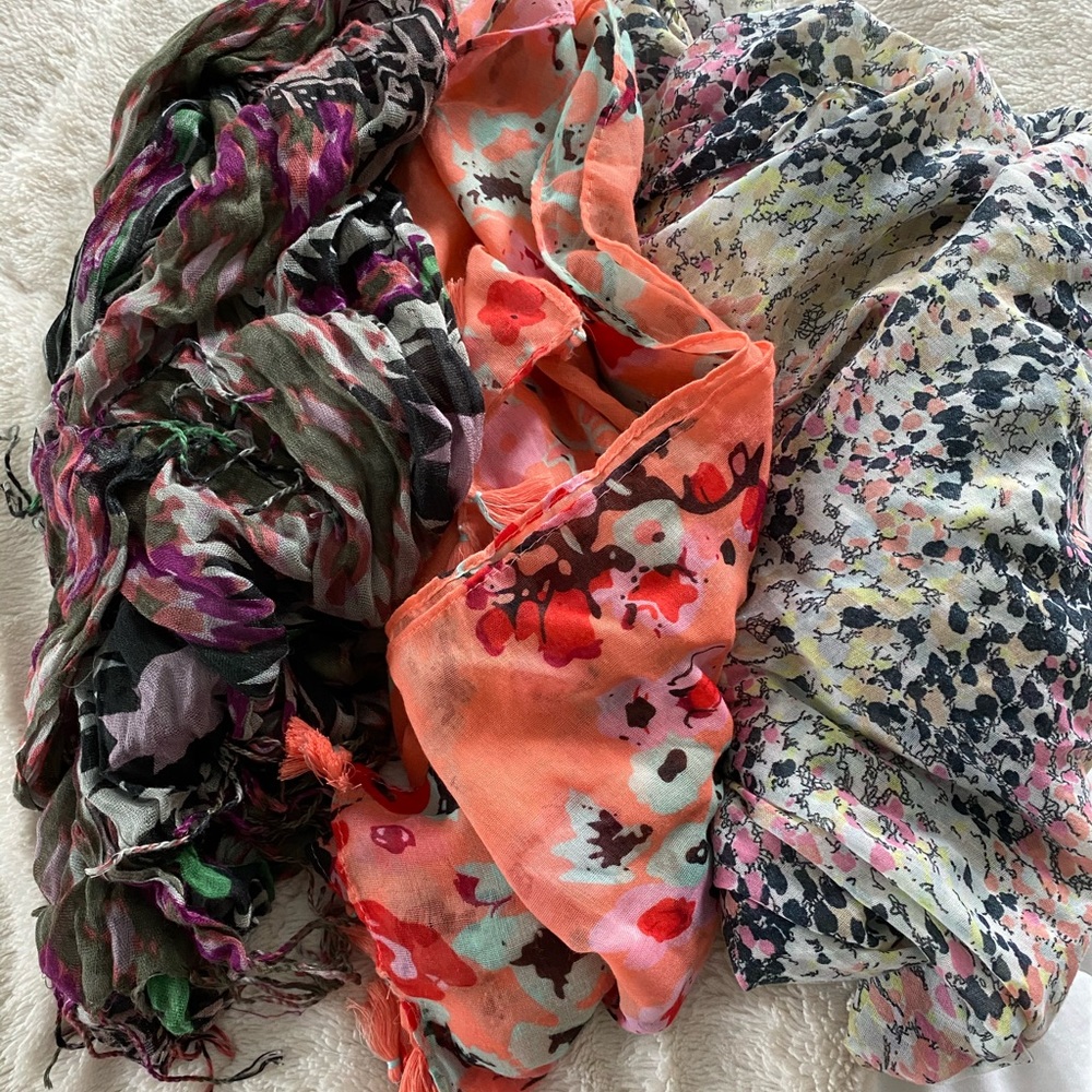 Lot of 3 beautiful scarves